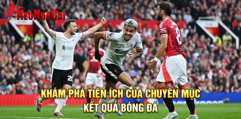 Giao diện theo dõi kết quả bóng đá rõ ràng, tiện lợi